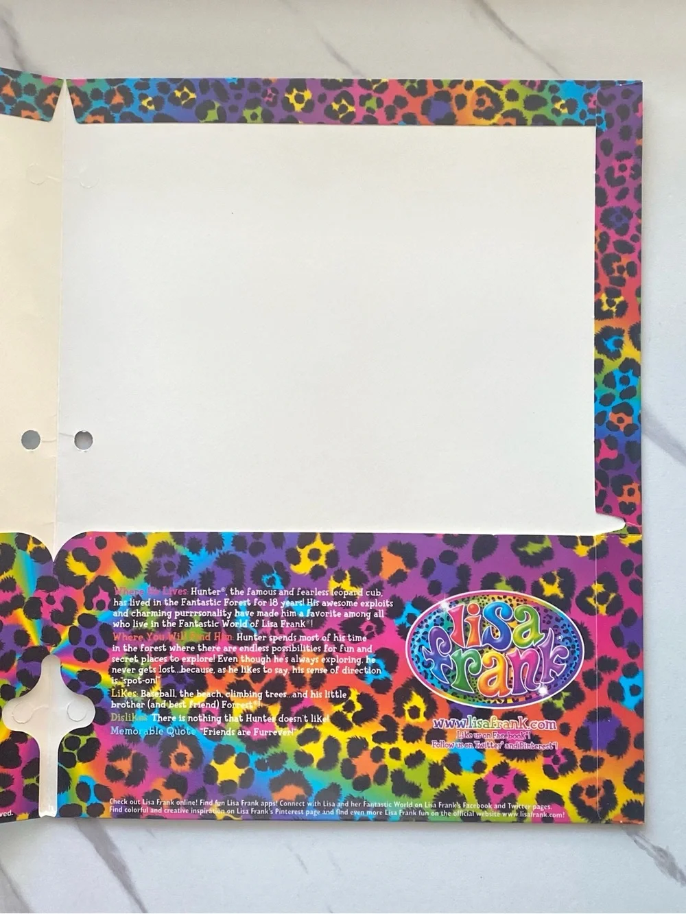 Lisa Frank Hunter leopard folder